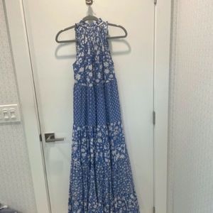 Ro's Garden elegant blue maxi dress XS